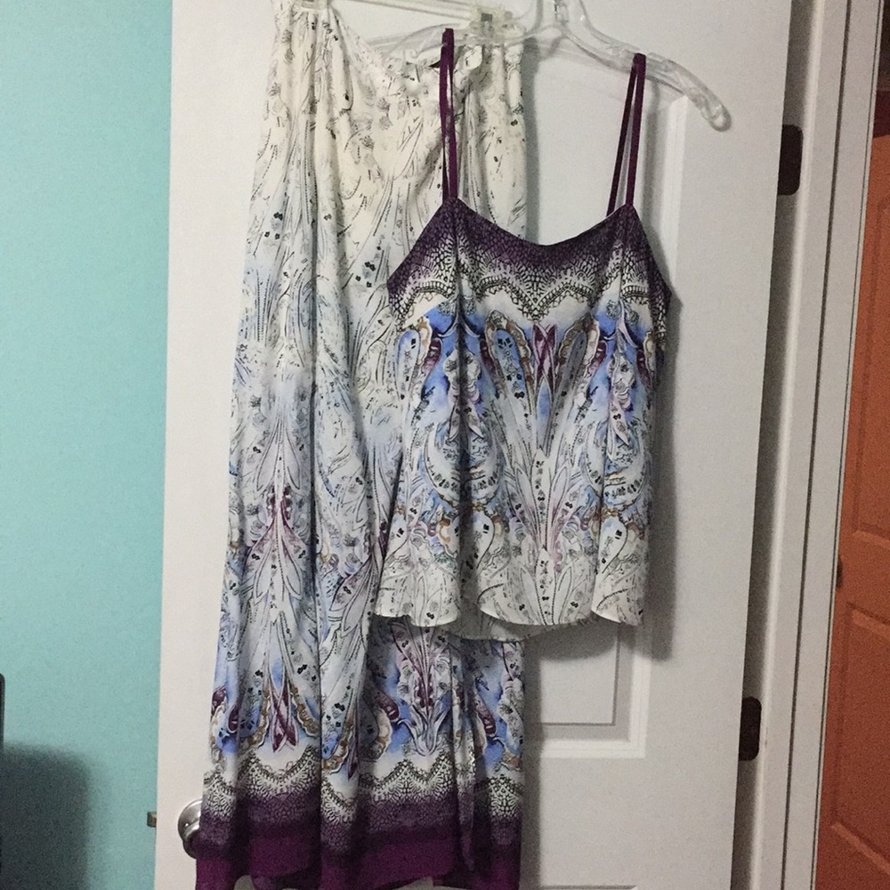 Top and skirt